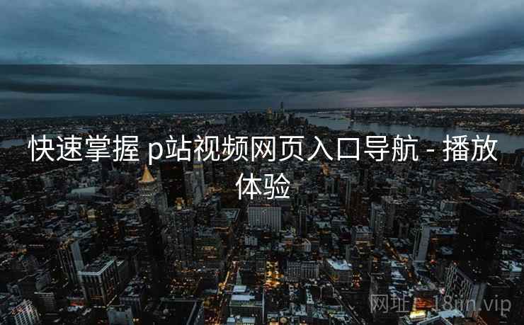 快速掌握 p站视频网页入口导航 - 播放体验