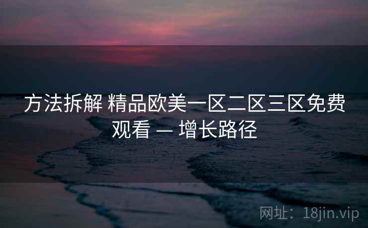 方法拆解 精品欧美一区二区三区免费观看 — 增长路径